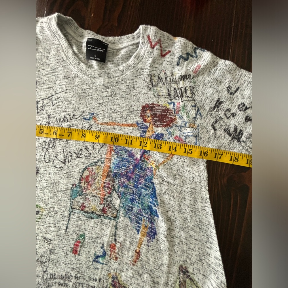 Inoah‎ | Wearable Art | Asymmetrical Tunic | Drawing | Music | Fashion | Small - Picture 7 of 8